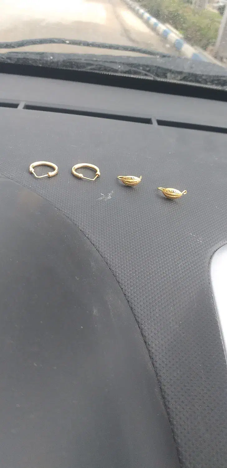 گوشواره طلا ۲جفت|جواهرات|رامهرمز, |دیوار