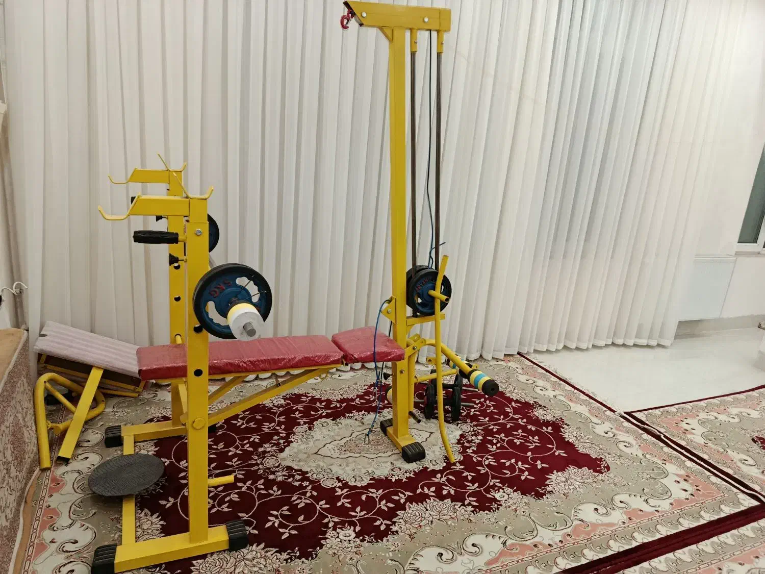 دستگاه بدنسازی 48کاره با 30 کیلو وزن اضافه|تجهیزات ورزشی|روانسر, |دیوار