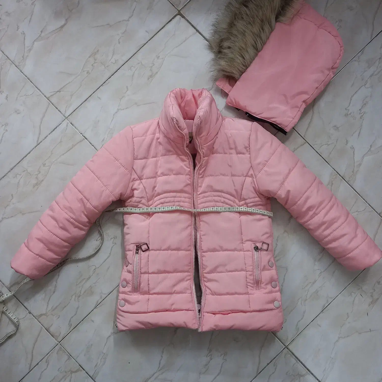 کاپشن صورتی دخترانه|کفش و لباس بچه|تهران, مینای شمالی (مخبر)|دیوار