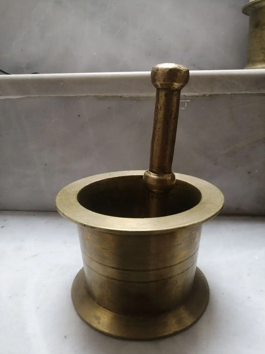 هاونگ یا جوغن برنجی قدیمی|ظروف پختوپز|داراب, |دیوار