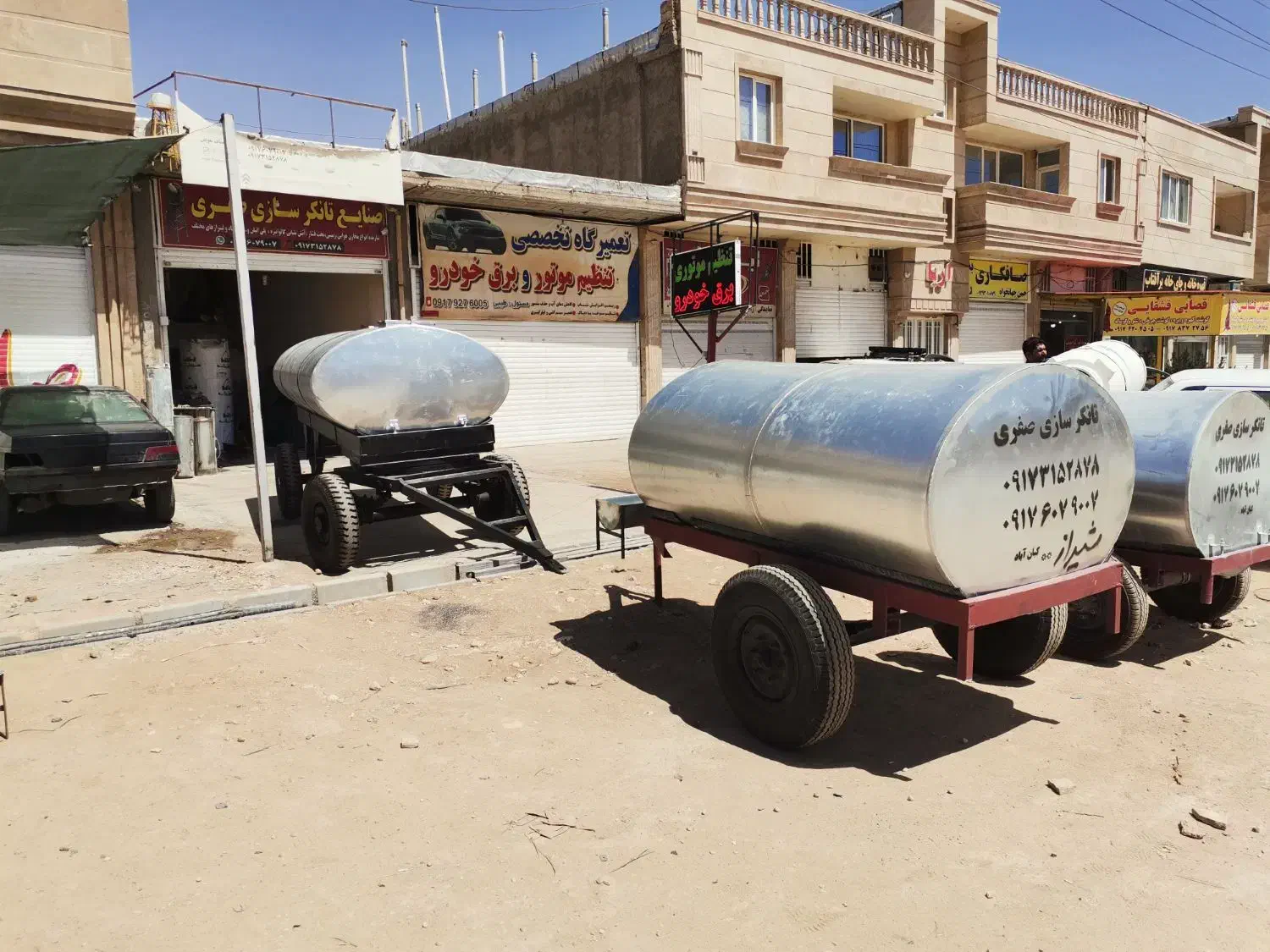 مخزن چرخدار/منبع چرخدار/تانکر آب|مصالح و تجهیزات ساختمان|شیراز, کیان آباد|دیوار