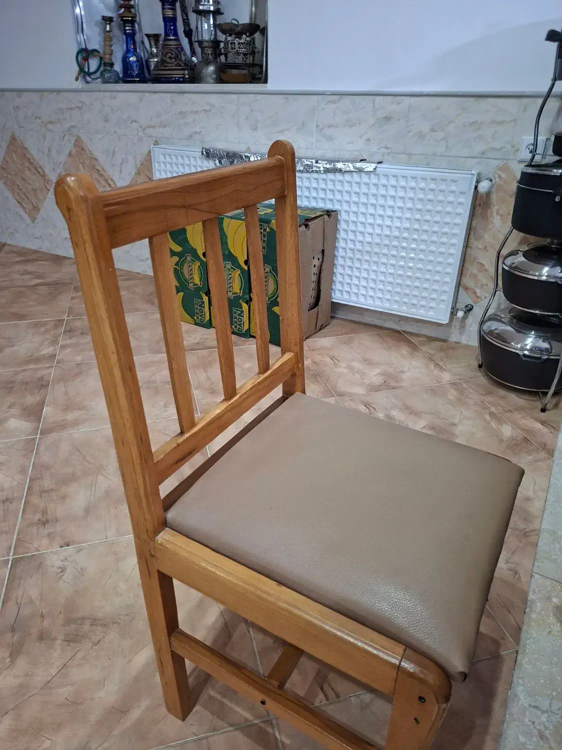 میز وصندلی دست ساز ۴نفره چوب راش|میز و صندلی غذاخوری|آباده, |دیوار