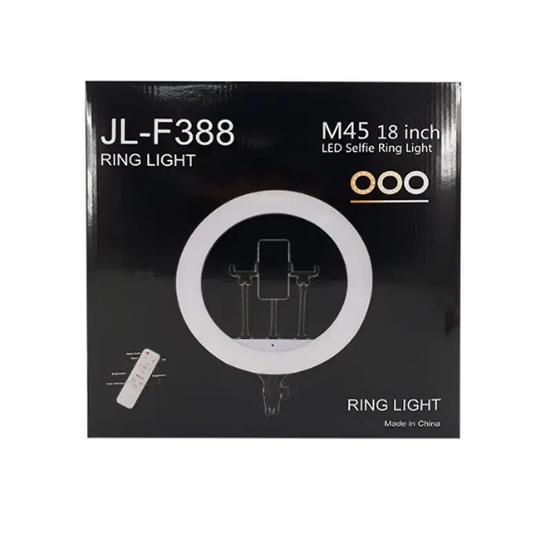 رینگ لایت حرفه‌ای JL-F388 + سه‌پایه محکم|لوازم جانبی موبایل و تبلت|تربت‌حیدریه, آغوی|دیوار