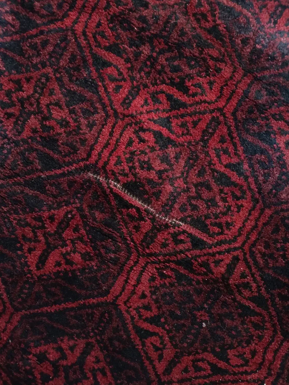 قالیچه دستباف پشمی طرح ترکمن آنتیک وقدیمی|فرش|قدس, شهر‌قدس|دیوار