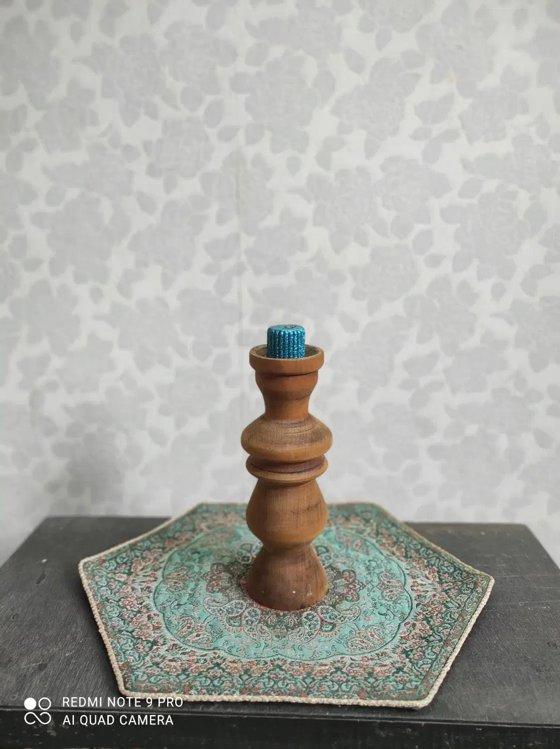 ۵ عدد جاشمعی چوبی خراطی شده با پایه کیک|صنایع دستی و سایر لوازم تزئینی|رودسر, |دیوار