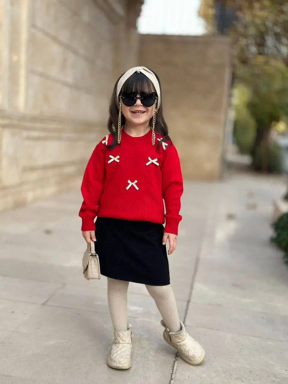 یه ست بافت نرمالو مثل پنبه (بلوز و دامن)|کفش و لباس بچه|بناب, |دیوار