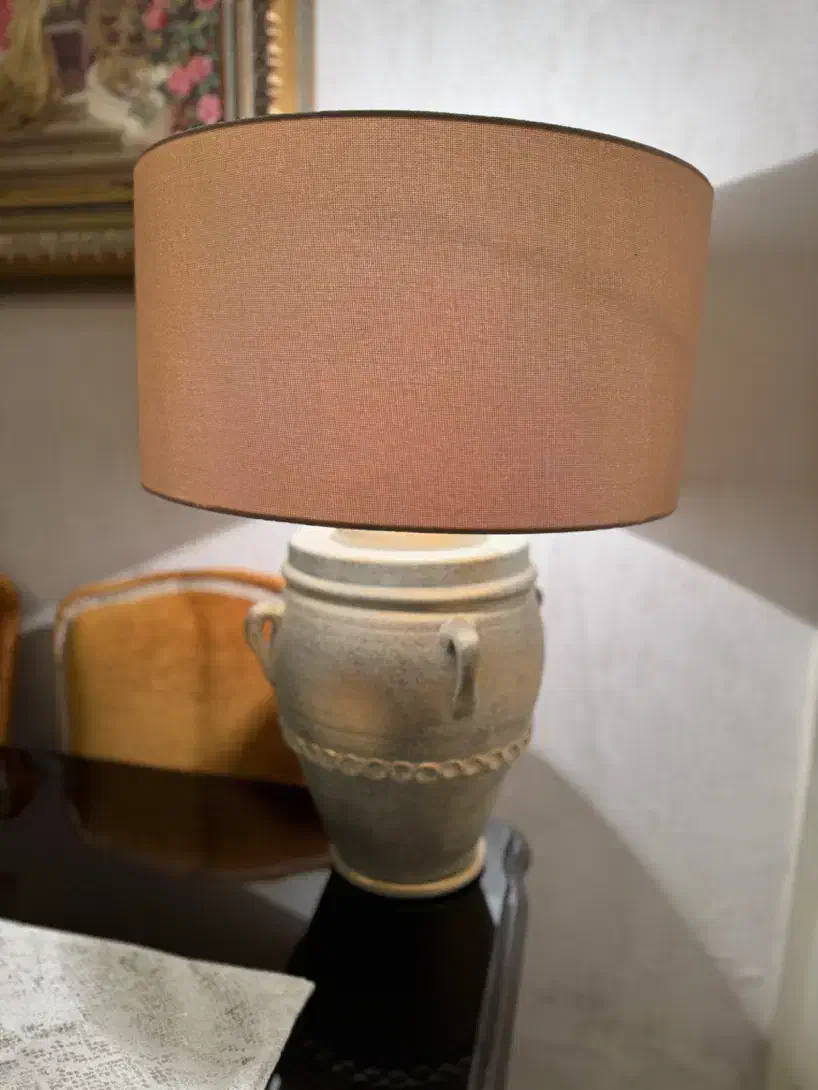 اباژور پتینه با کلاهک کتان|چراغ خواب و آباژور|تهران, اقدسیه|دیوار