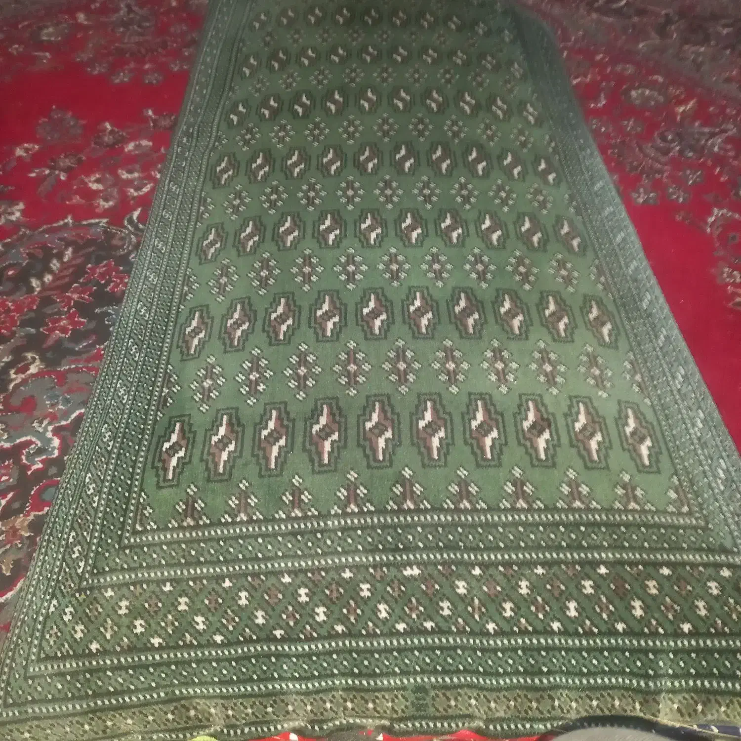 پشتی ترکمن دست بافت|پشتی|قیامدشت - خاورشهر, |دیوار