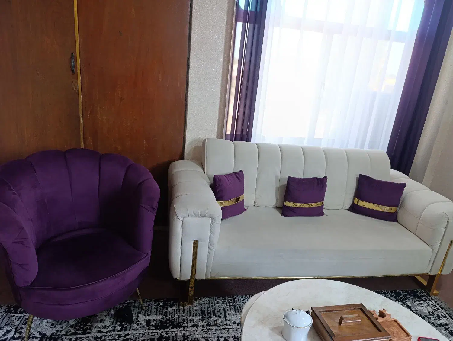 مبل مدل صدفی ۷نفره|مبلمان خانگی و میز عسلی|رودسر, |دیوار