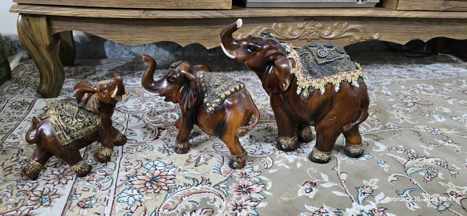 مجسمه فیل 3 عددی|مجسمه، تندیس، ماکت|محمدیه-قزوین, |دیوار