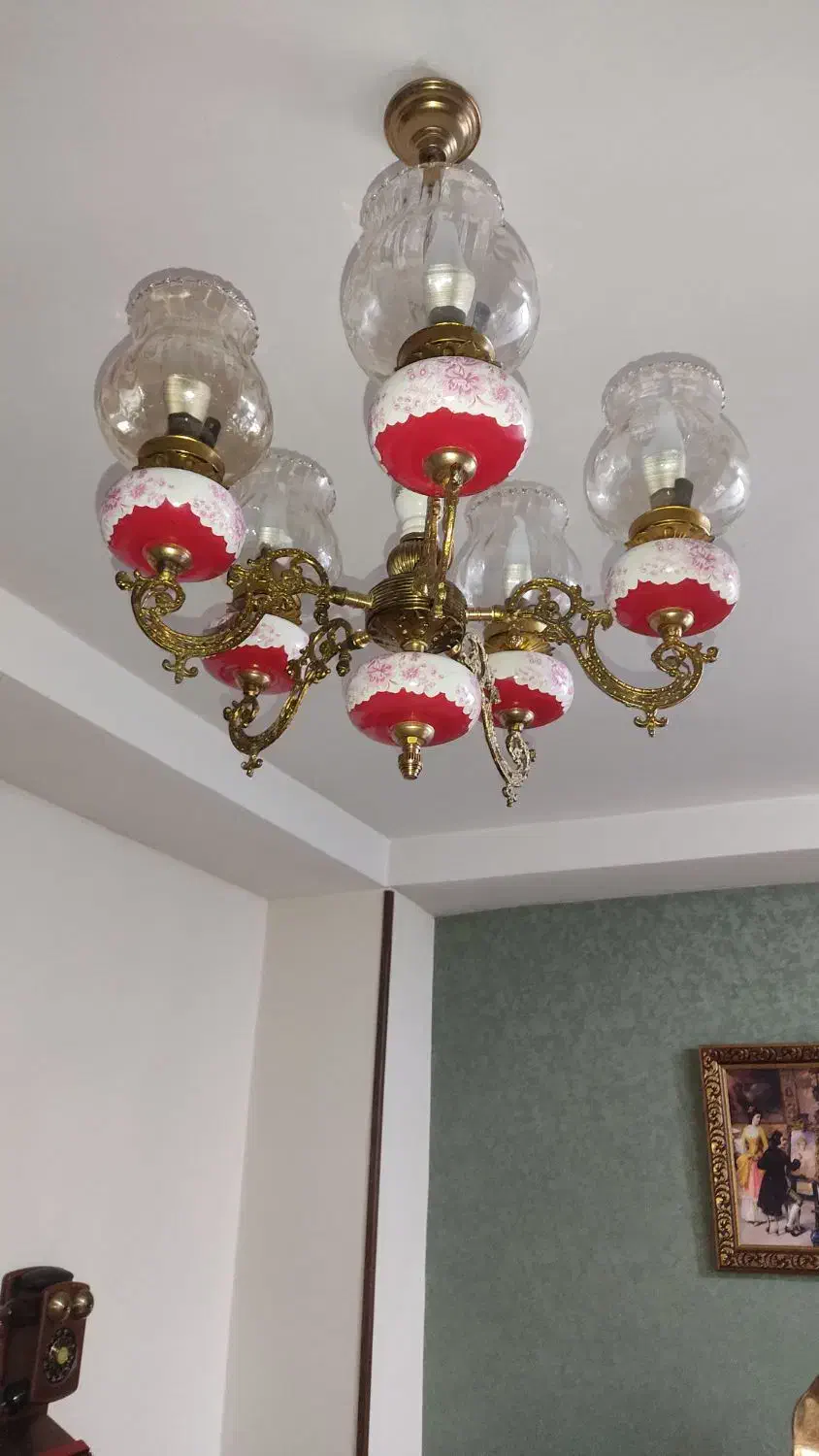 لوستر برنز چینی|لوستر و چراغ آویز|کرج, شاهینویلا|دیوار