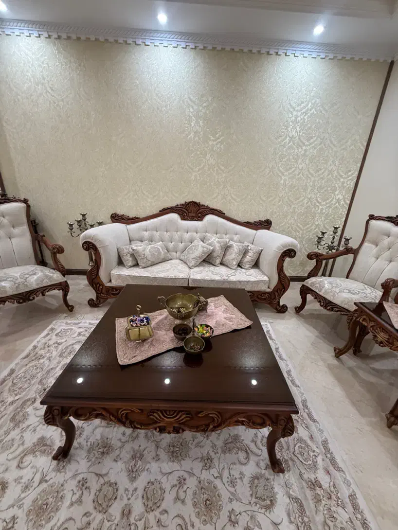 مبلمان ۹ نفره با میز ناهارخوری ۸ نفره راش گرجستان|مبلمان خانگی و میز عسلی|تهران, توحید|دیوار
