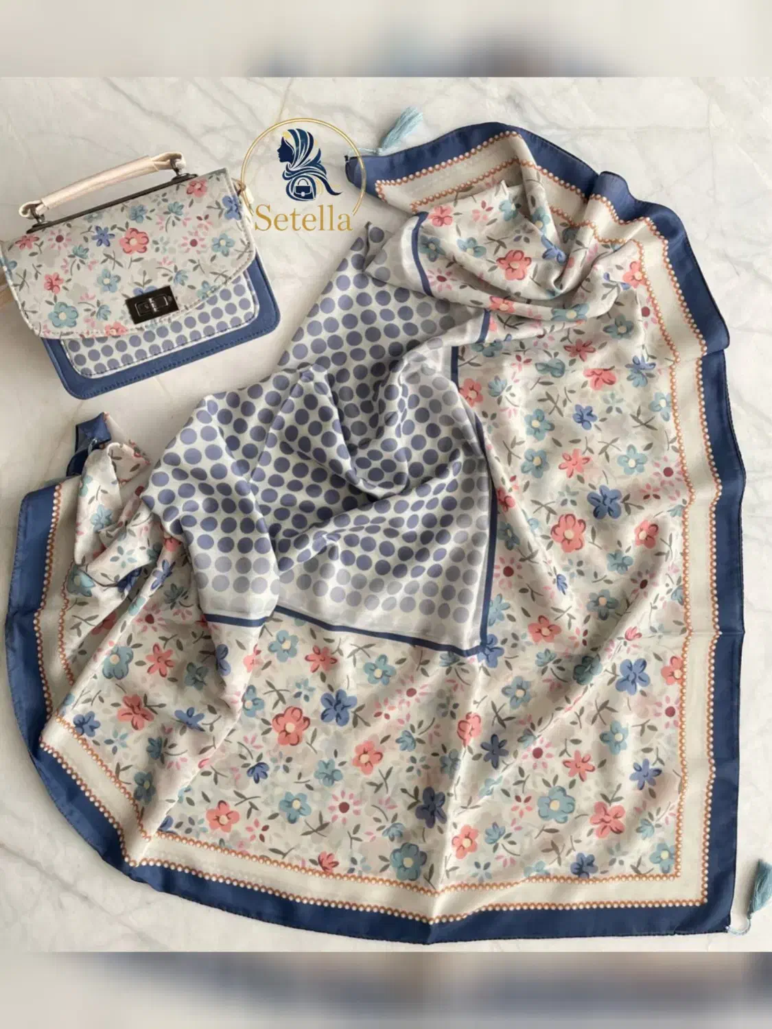 ست کیف و روسری نخ اعلا، در رنگها و طرح های متنوع|کیف، کفش، کمربند|ری, فیروزآبادی|دیوار