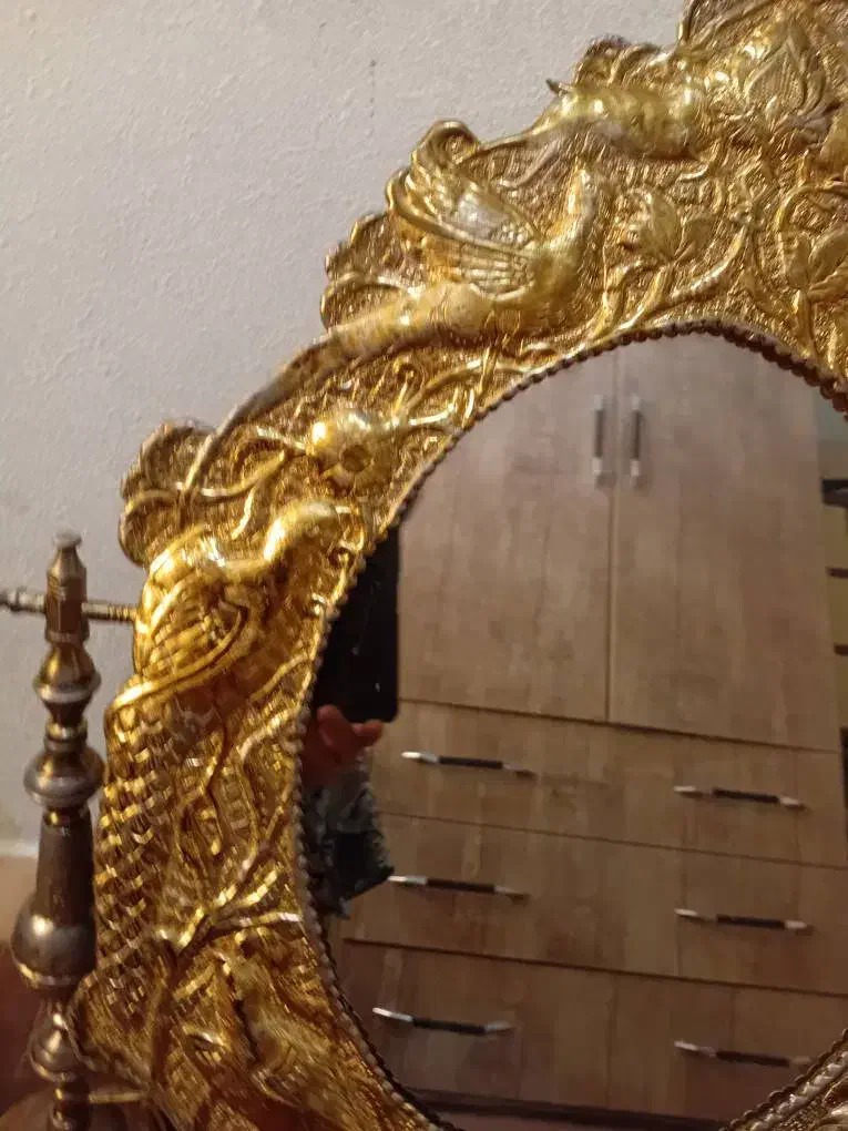 آینه و شمعدان برنجی قدیمی|آینه|تهران, خلیج فارس|دیوار