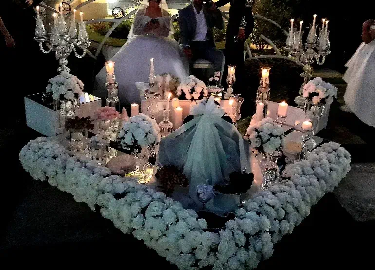 اجاره سفره عقد شیک و اقساطی با گل آرایی رایگان|خدمات پذیرایی، مراسم|تهران, الهیه|دیوار