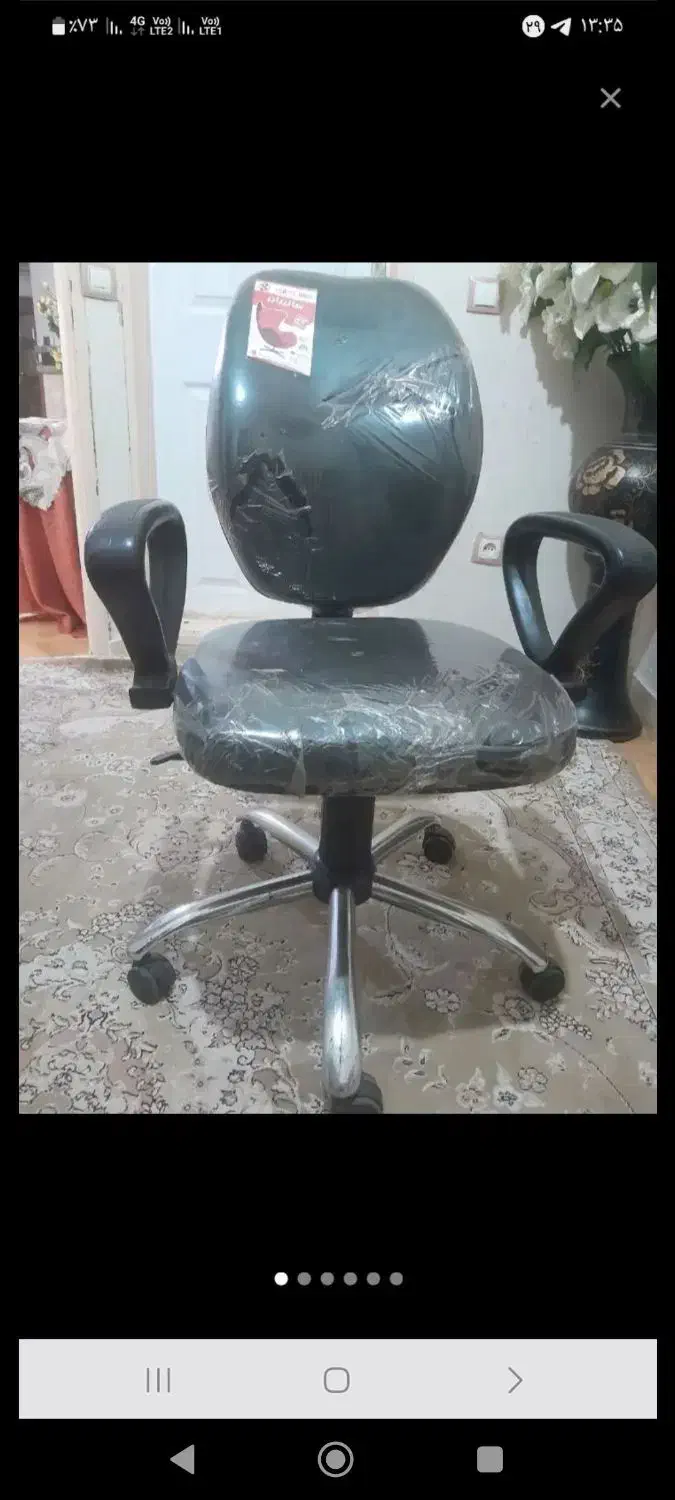 صندلی اداری چرخدار قابل تنظیم تکیه گاه و نشیمن|صندلی و نیمکت|تاکستان, |دیوار