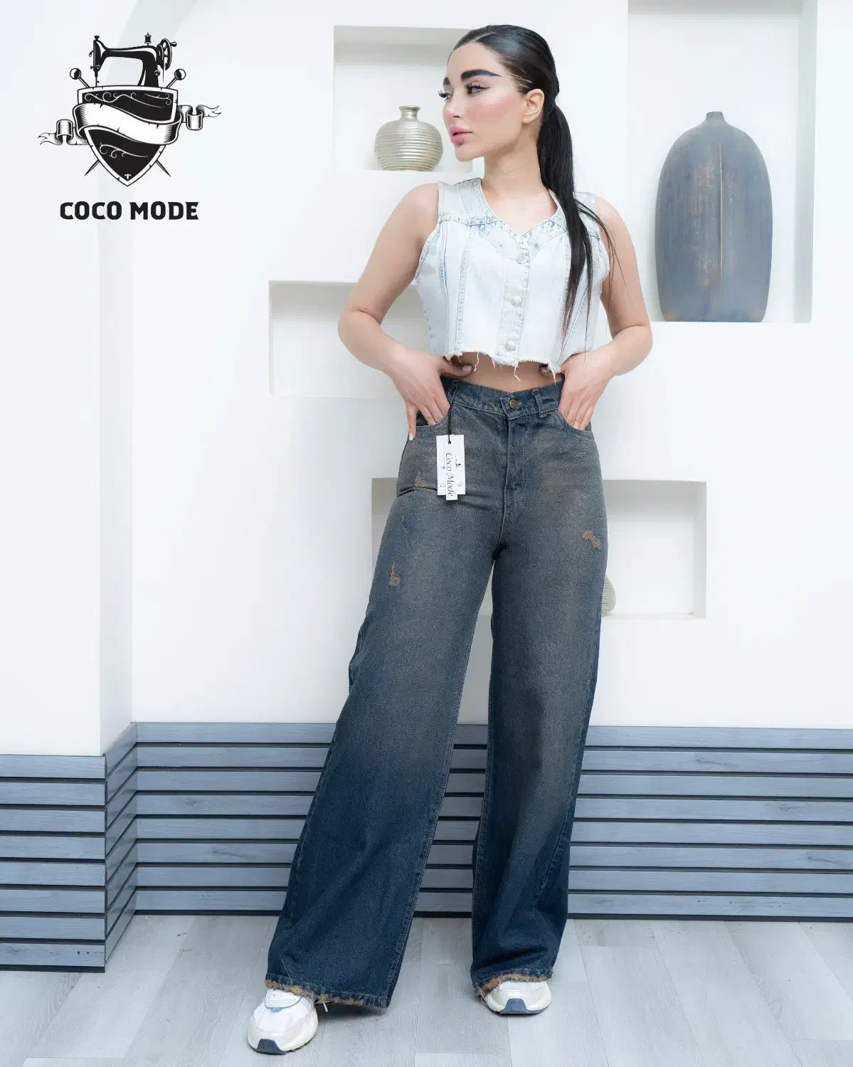 شلوار جین شافل واید فول بگ ایزی نیم بگ بالنی عمده|لباس|شیراز, سفیرشمالی|دیوار