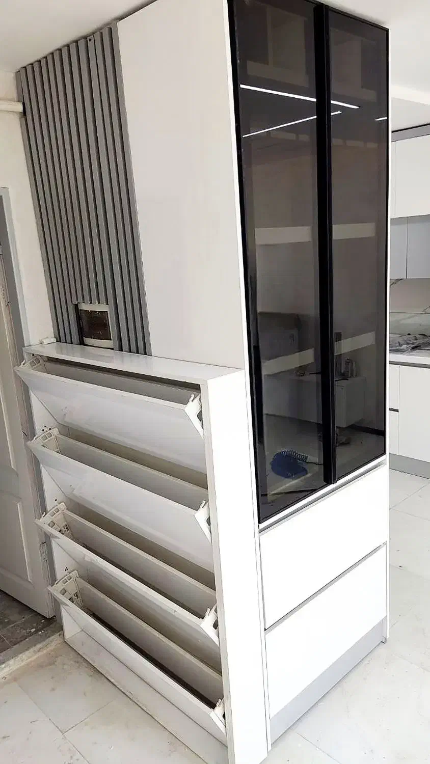 جاکفشی و کنسول با طراحی اختصاصی|جاکفشی، کمد، دراور|خمین, |دیوار