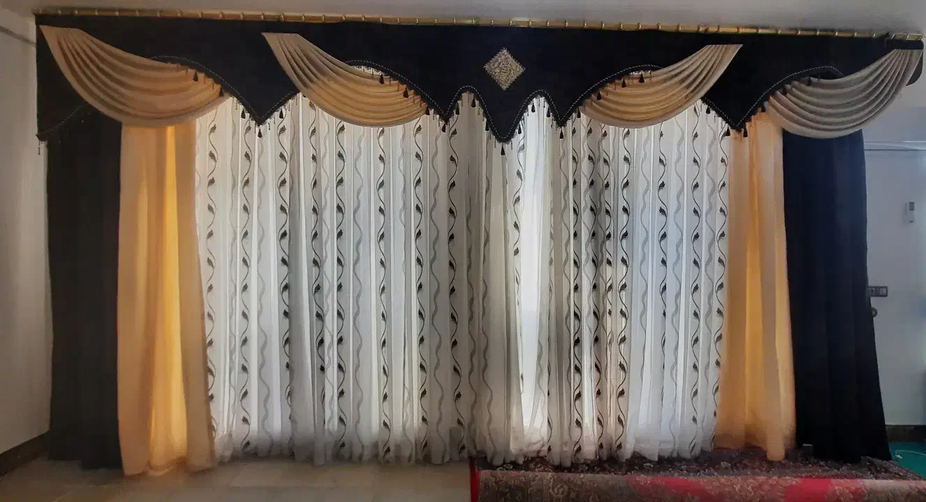 فروش تاج وشال پرده|پرده، رانر، رومیزی|کازرون, |دیوار