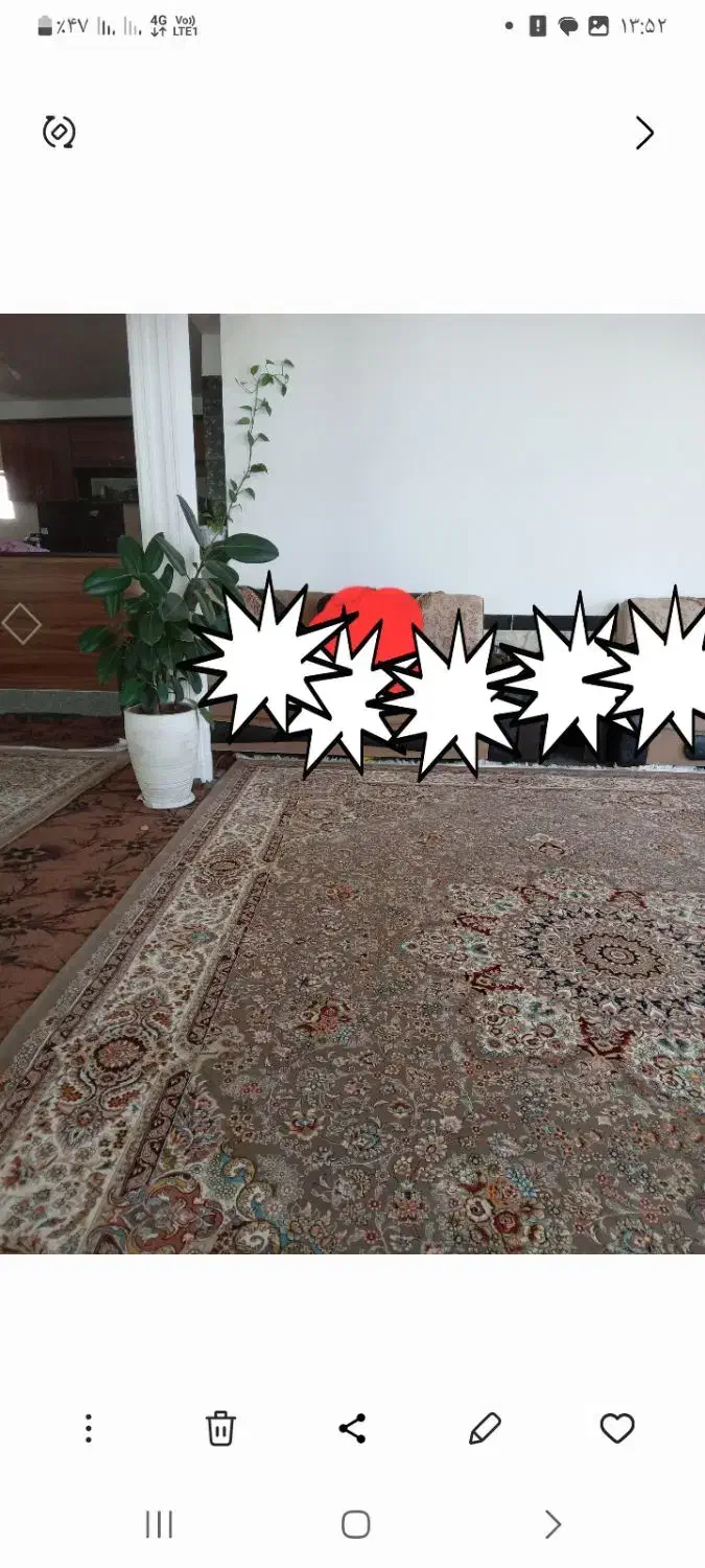 ۳ عدد فرش کناره پشتی نسکافه ای|فرش|مهاباد (آذربایجان غربی), |دیوار