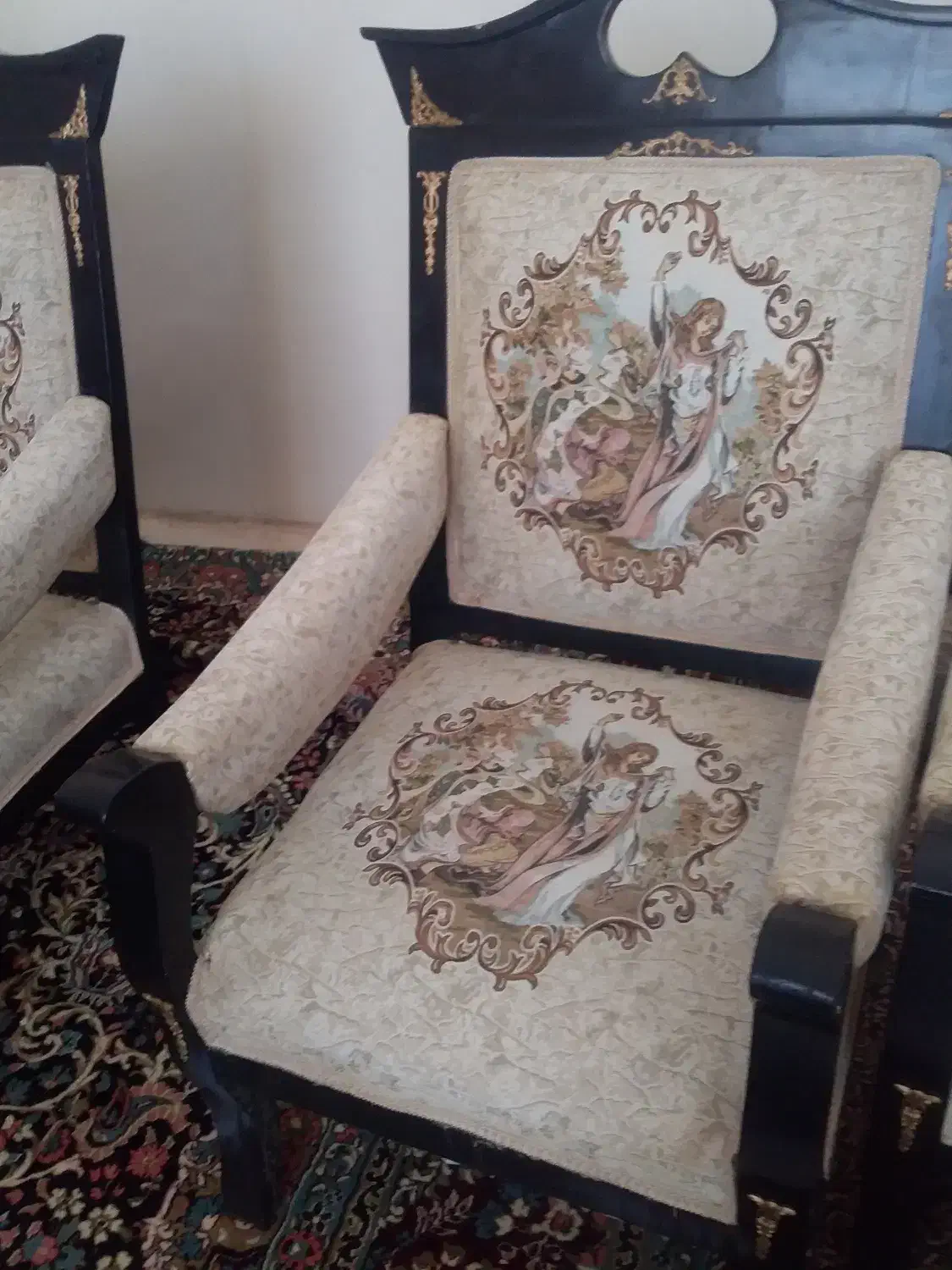 مبل سلطنتی 7نفره|مبلمان خانگی و میز عسلی|ماهان, |دیوار