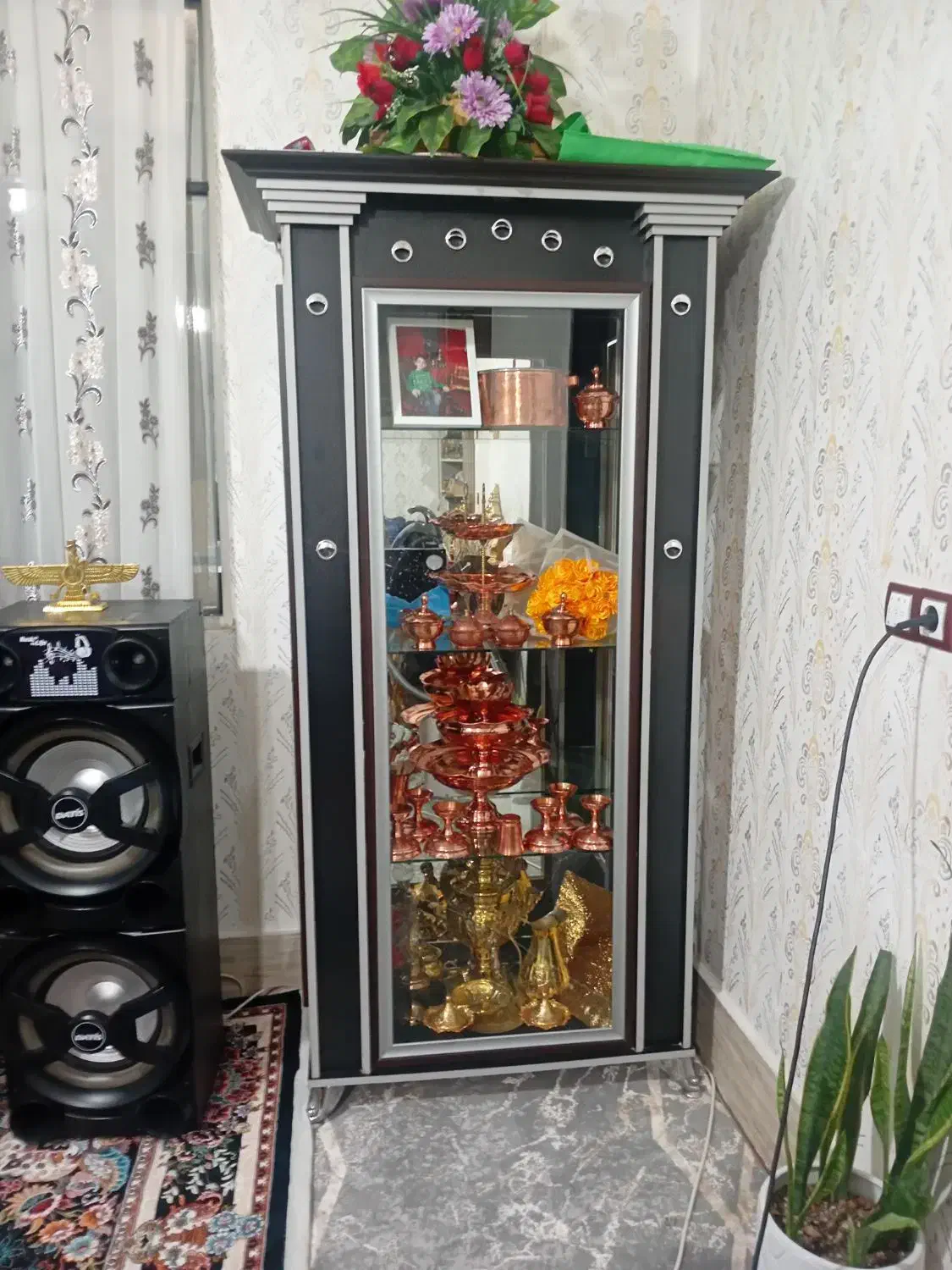 بوفه آیینه دار|بوفه، ویترین، کنسول|هشتگرد, شهرک وحدت|دیوار