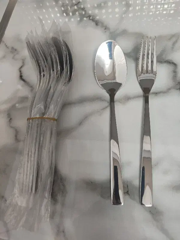 قاشق و چنگال ناب استیل|ظروف سرو و پذیرایی|شازند, |دیوار