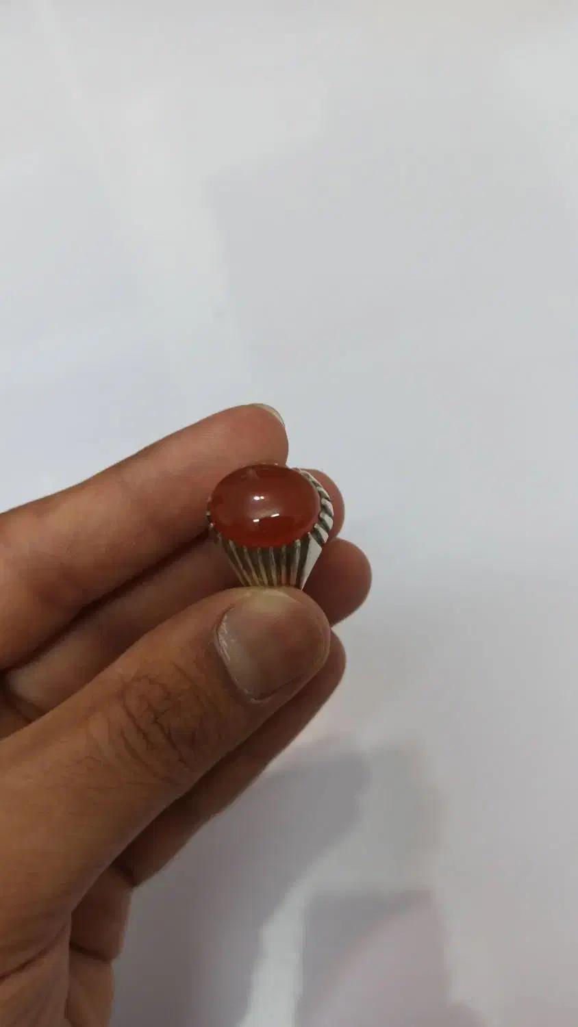 انگشتر نقره مردانه با عقیق طبیعی یمنی|جواهرات|بروجرد, |دیوار