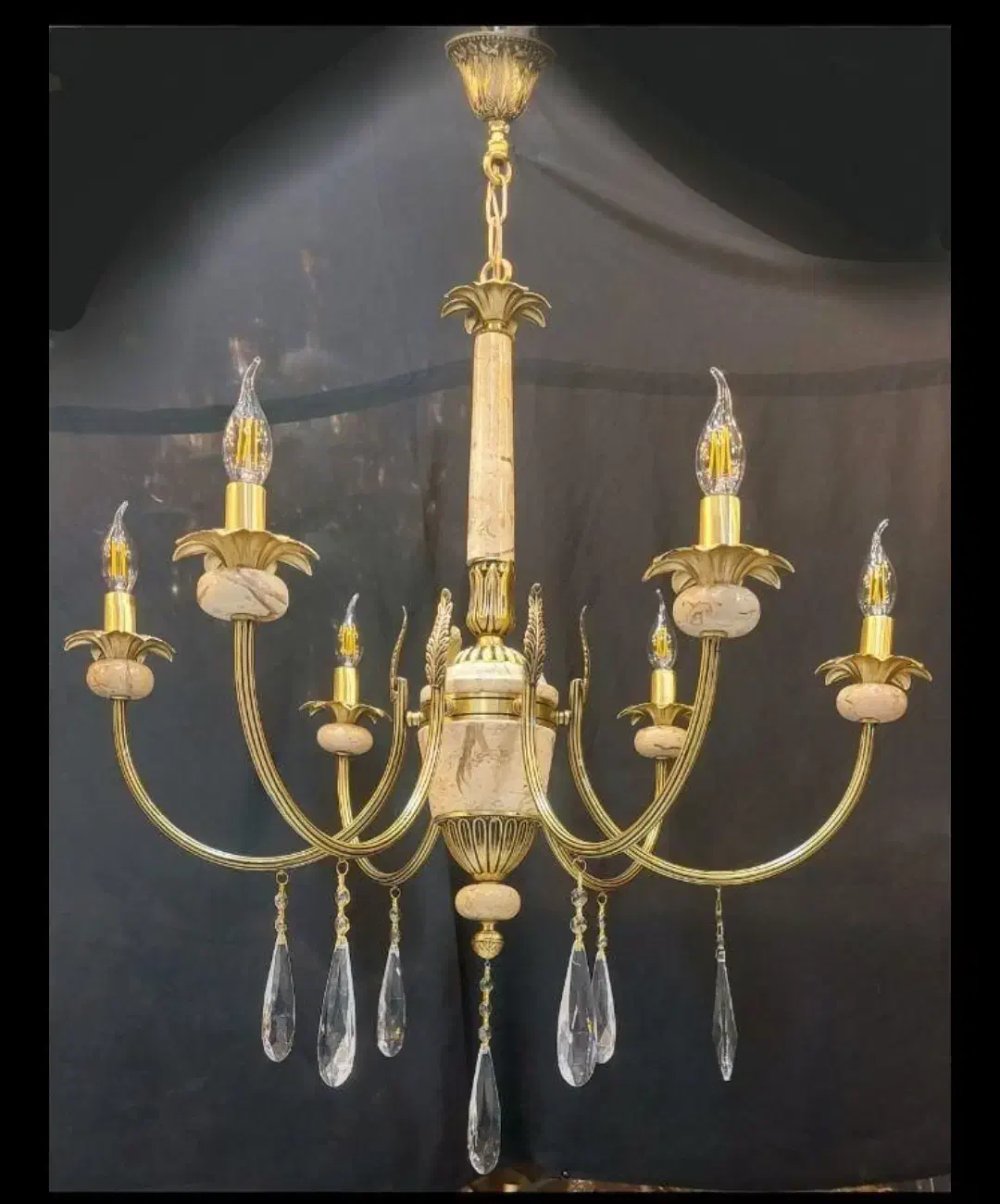 لوستربرنجی|لوستر و چراغ آویز|تهران, مینابی|دیوار