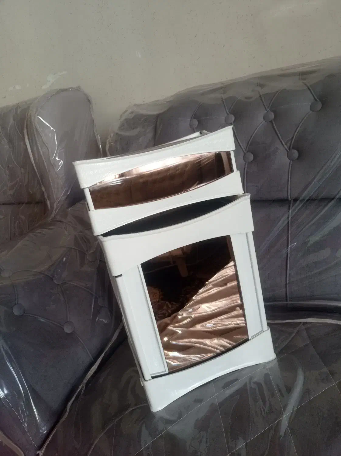 سطل وجای دستمال آینه ای|صنایع دستی و سایر لوازم تزئینی|محمدیه-قزوین, |دیوار