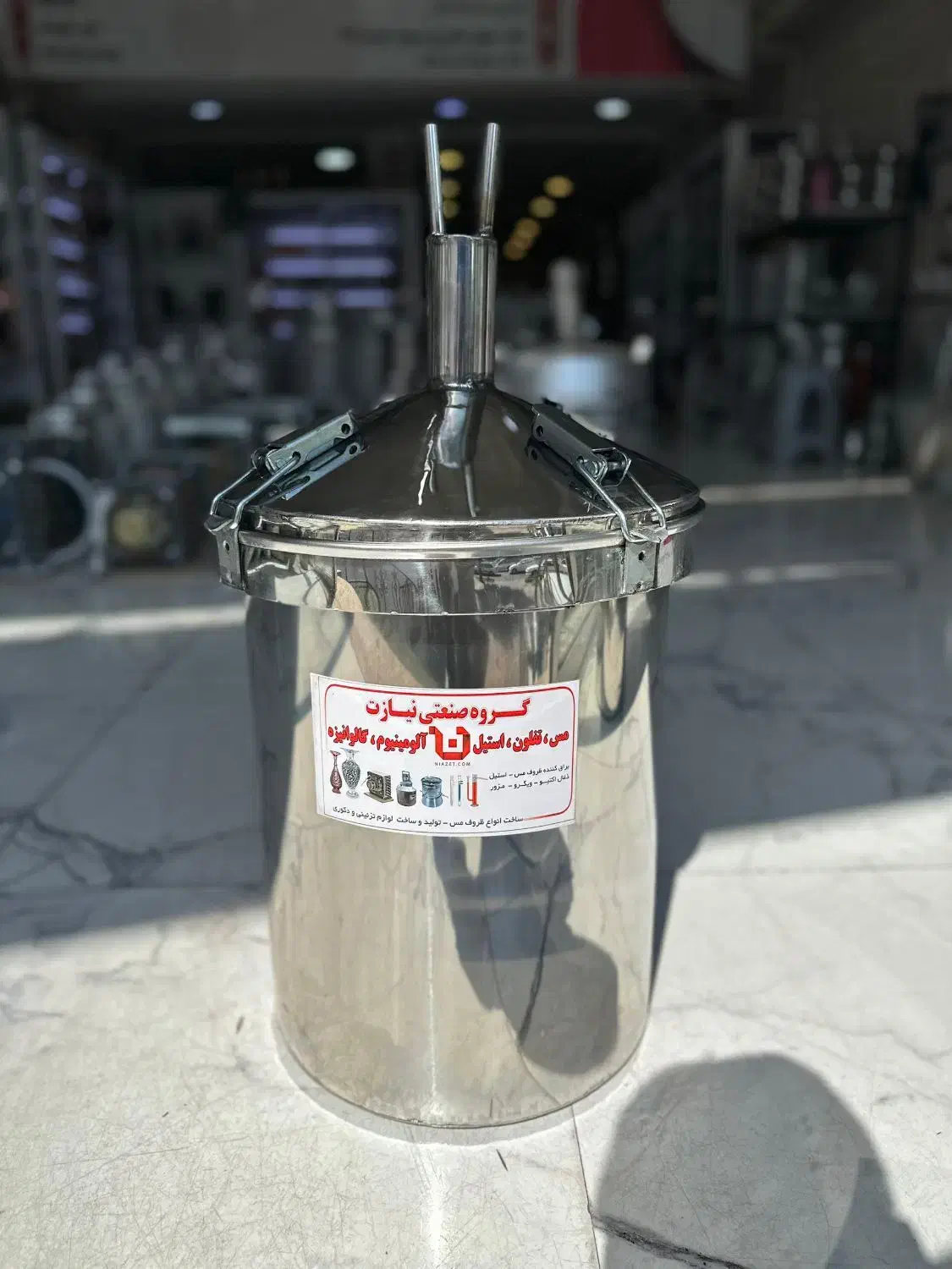 دستگاه تقطیر استیل با کندانسور و نمونه اگزوزی|ماشین‌آلات صنعتی|شیراز, زرهی|دیوار