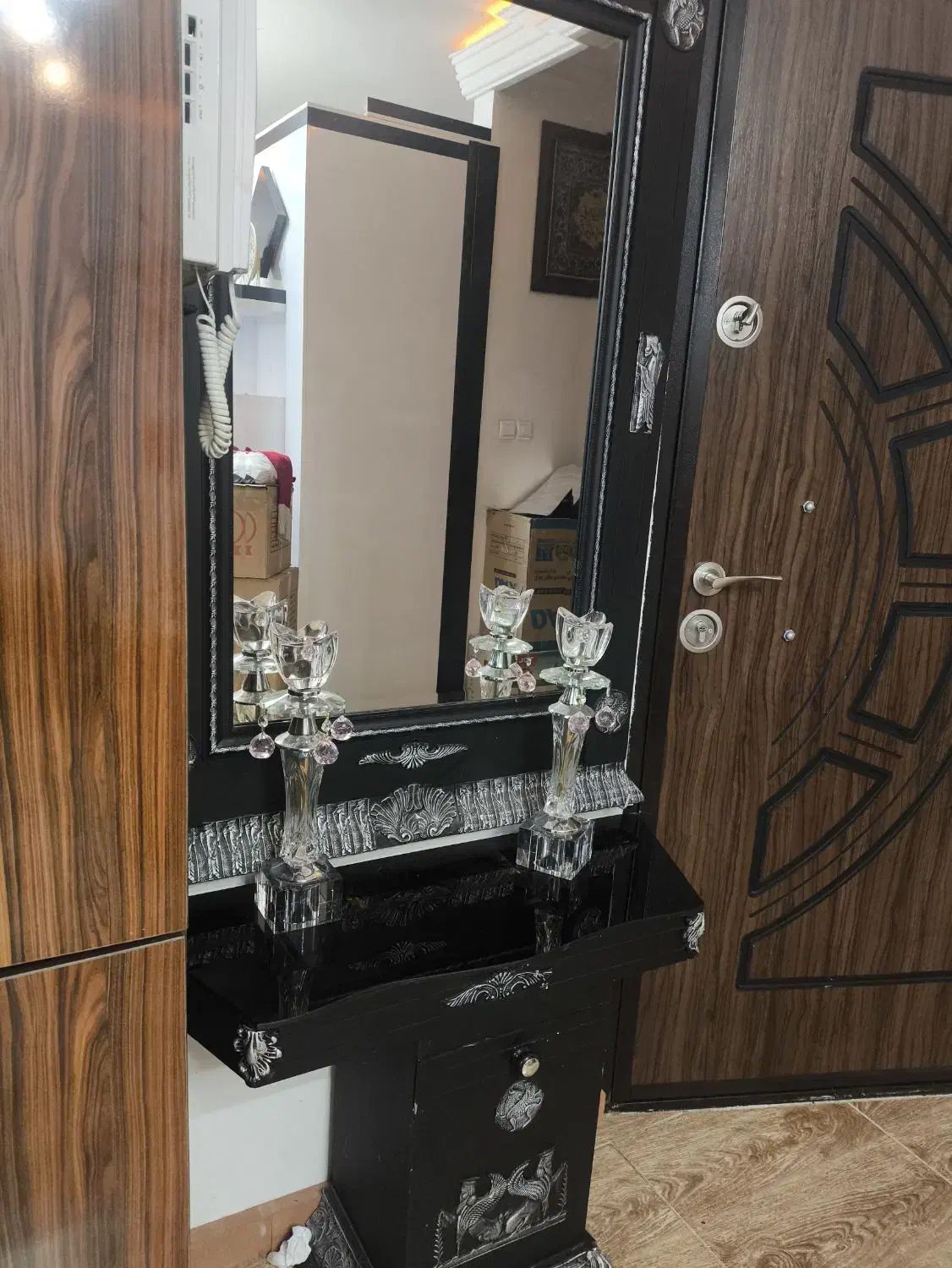 آینه شمعدان|آینه|ارومیه, |دیوار