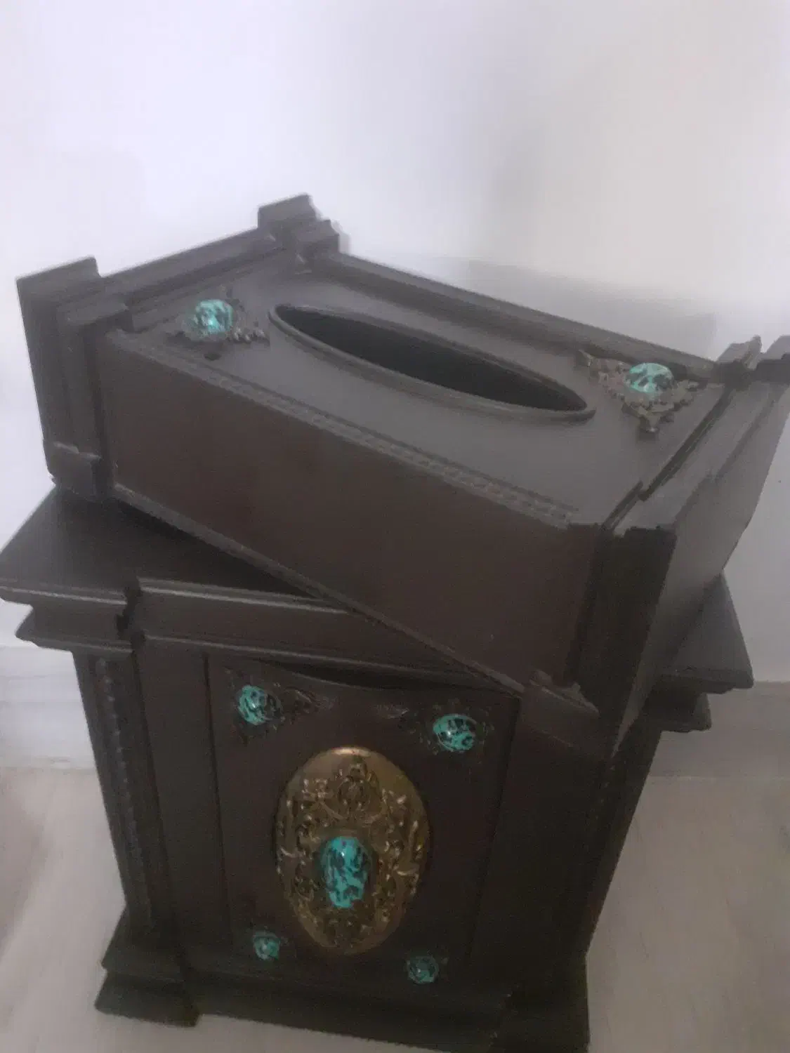 ست جای دستمال کاغذی وسطل زباله|لوازم نظافت|املش, |دیوار