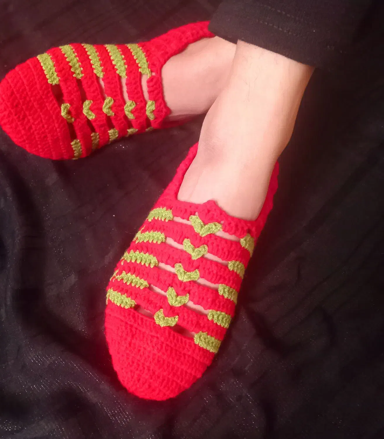 پاپوش های دست بافت درهر سایزی مناسب یلدا|لباس|یزد, |دیوار