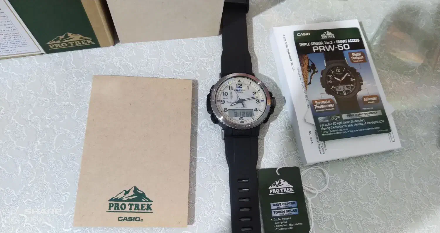 کاسیو پروترک اکو درایو PRW-50Y-1BDR|ساعت|نسیمشهر, |دیوار