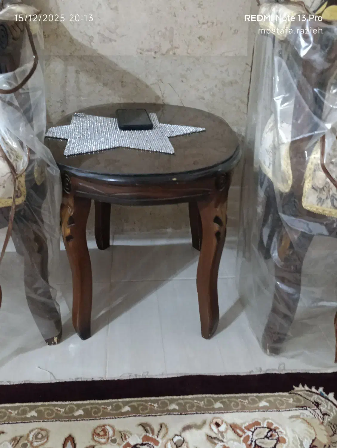 مبلمان سلطنتی قدیمی شیک چوب گردو|مبلمان خانگی و میز عسلی|گناباد, |دیوار