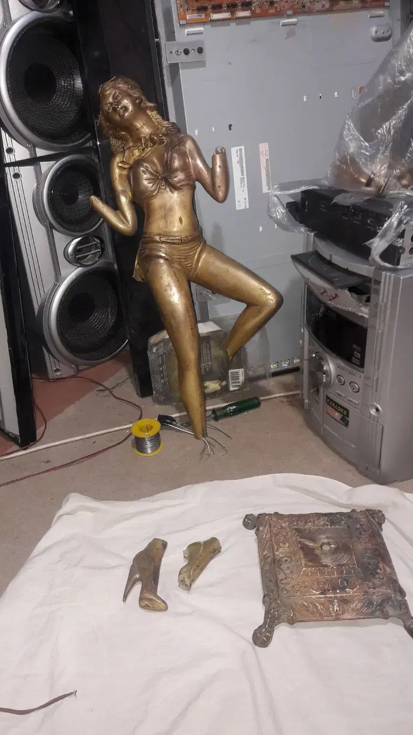 مجسمه برنزی سنگین وزن|کلکسیون اشیاء عتیقه|قم, حنیف نژاد|دیوار