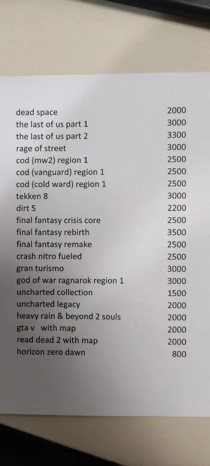 بازی های ps5|کنسول، بازی ویدئویی و آنلاین|تهران, خواجه نظام الملک|دیوار