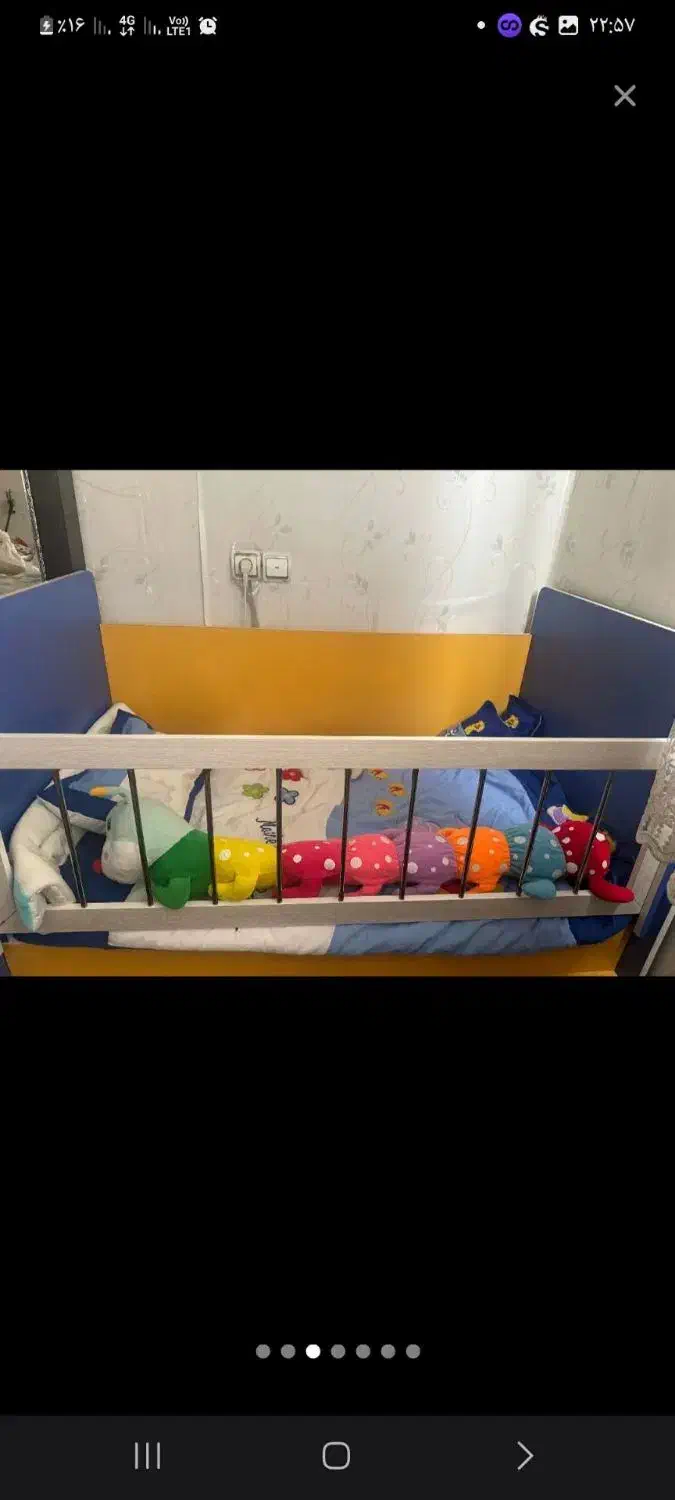 تخت وتشک بچه درحد نو سالم|تخت و صندلی بچه|زاهدان, |دیوار