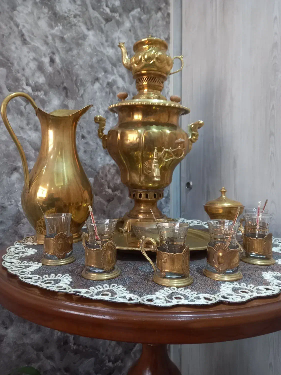 سرویس سماور برنجی|سماور، چایساز، قهوهساز|تهران, چهارصد دستگاه|دیوار