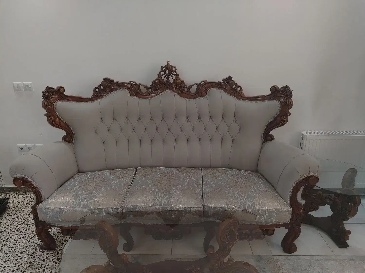 مبل سلطنتی تمام چوب|مبلمان خانگی و میز عسلی|شاهدشهر, |دیوار