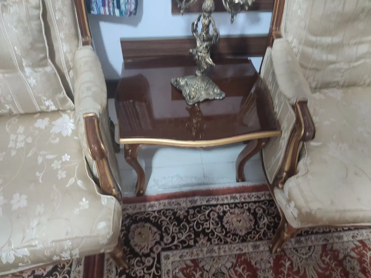 مبل سلطنتی ۹نفره.  چوب تنه انگلیسی|مبلمان خانگی و میز عسلی|رشت, استقامت ۱|دیوار