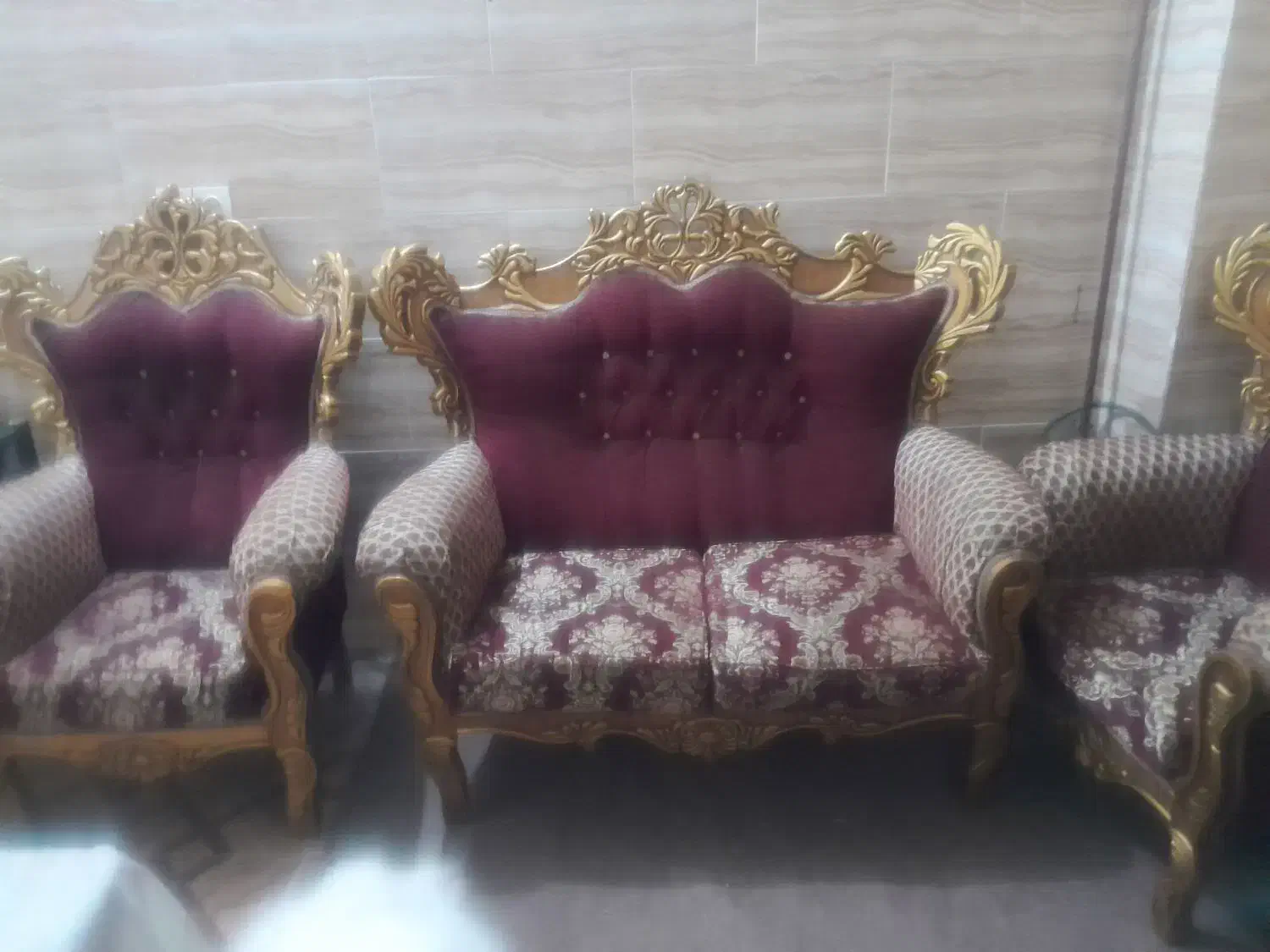 مبل هفت نفره|مبلمان خانگی و میز عسلی|چاف و چمخاله, |دیوار