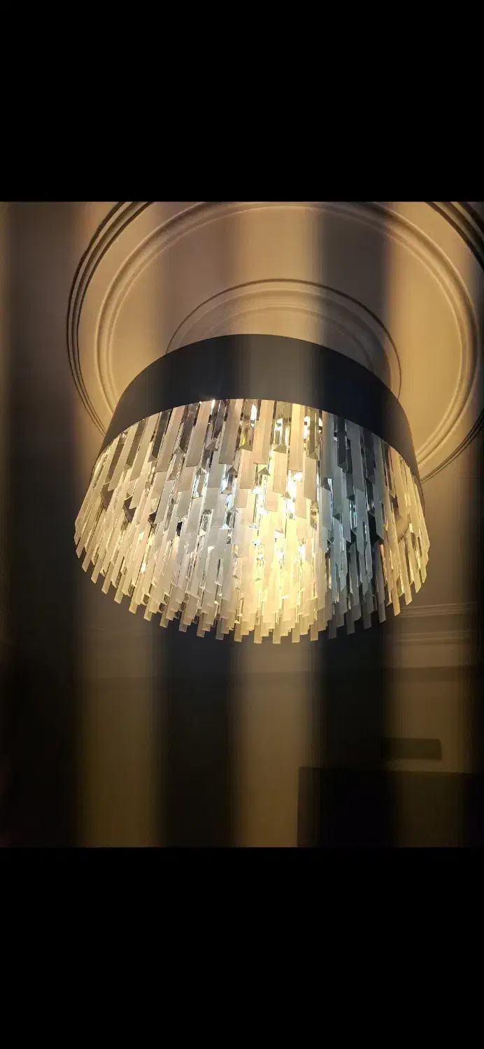 لوستر کاینی قطر ۷۰ دور فلز وکریستالی|لوستر و چراغ آویز|اندیشه, اندیشه فاز ۱|دیوار