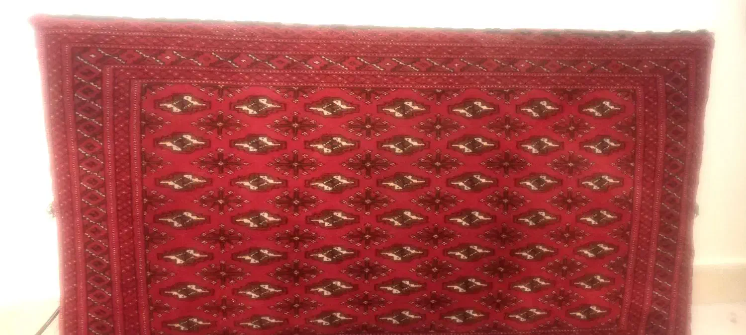 جفت پشتی فرش ترکمن ریز بافت‌ خان/شاه نشین|پشتی|تهران, دریان‌نو|دیوار