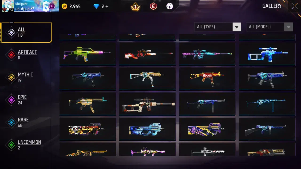 اکانت فری فایر لول 55|کنسول، بازی ویدئویی و آنلاین|بروجرد, |دیوار