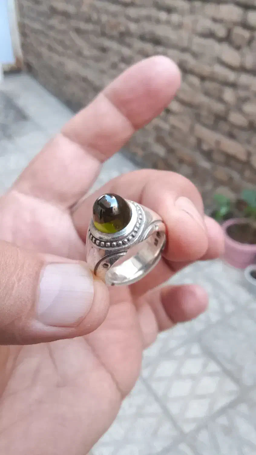 انگشتر عقیق یشم|جواهرات|خرم‌آباد, |دیوار