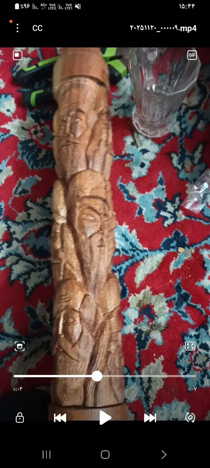 تنه قلیان چوب سرخه‌دار، رخ زده|کلکسیون و سرگرمی|گرگان, |دیوار