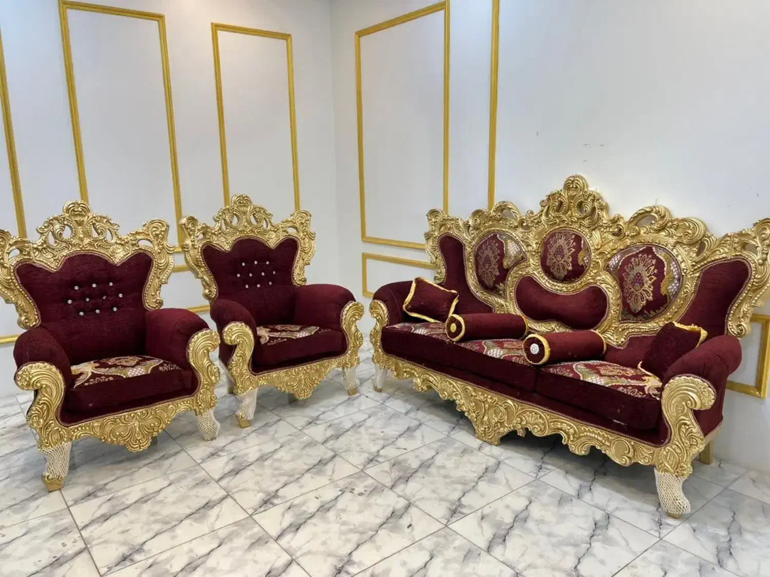 مبل سلطنتی چوب راش|مبلمان خانگی و میز عسلی|یاسوج, |دیوار