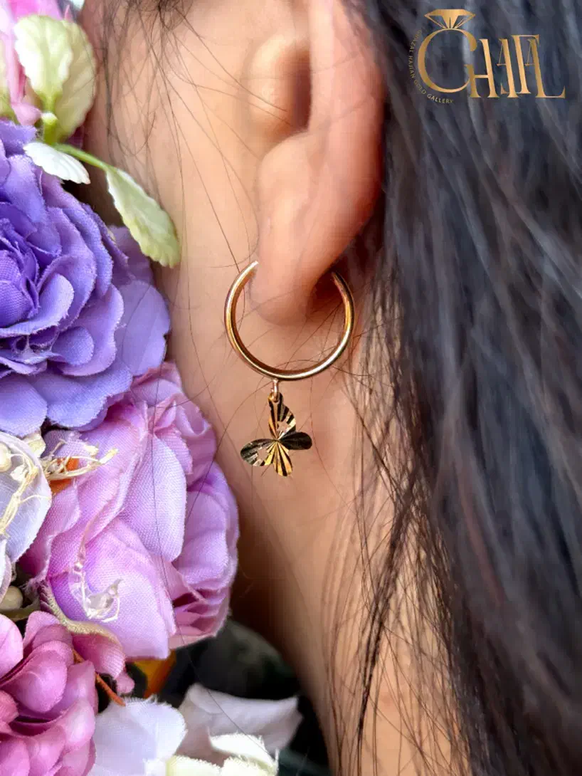 گوشواره طلا لیزری پروانه|جواهرات|تهران, صادقیه|دیوار